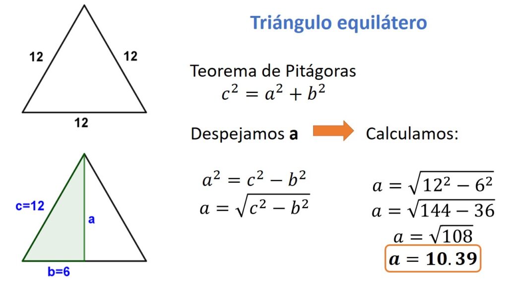 altura de triangulos