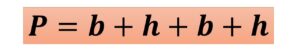 fórmula del perímetro del rectángulo