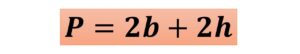 fórmula del perímetro del rectángulo