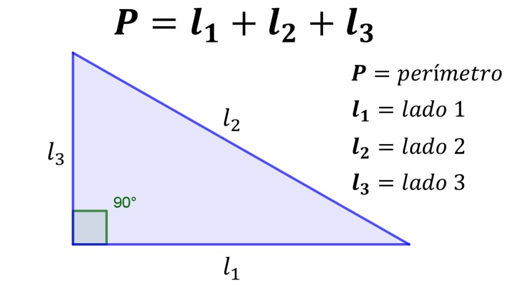 perímetro del triángulo rectángulo