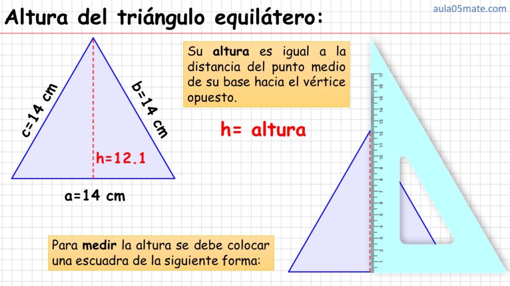 altura del triángulo equilátero