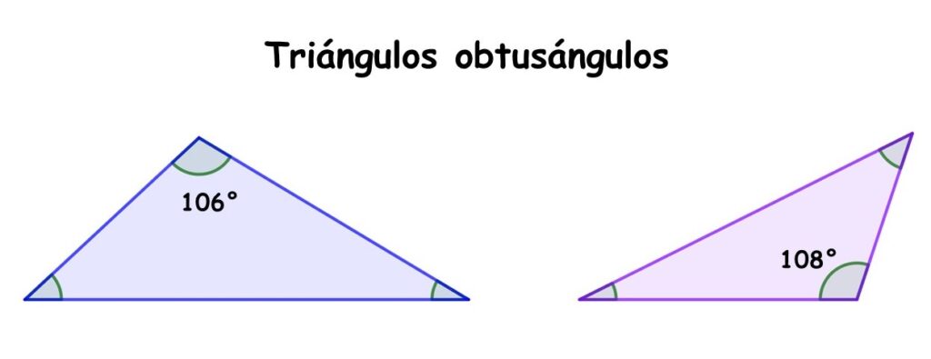 triángulo obtusángulo