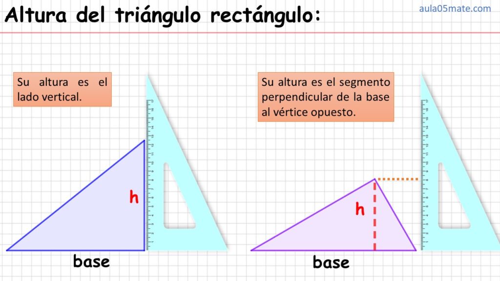 altura del triángulo rectángulo